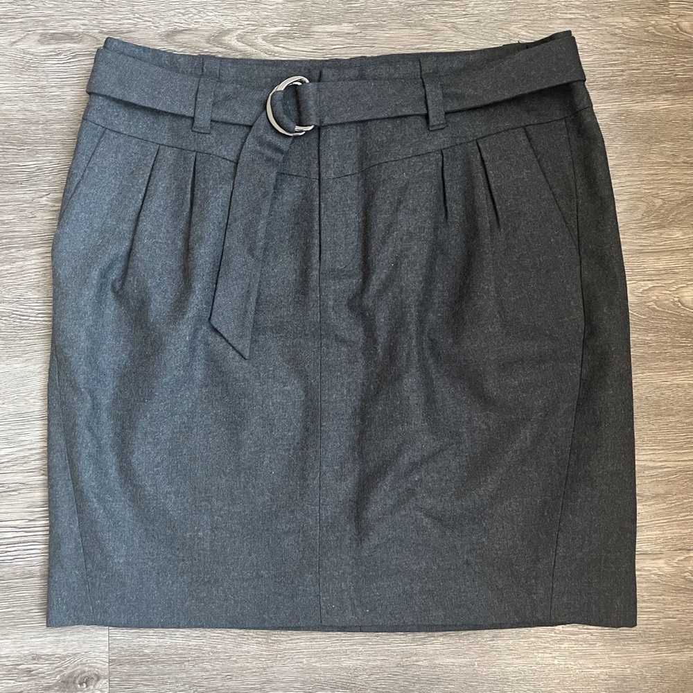 Banana Republic Gray Wool Skirt with Belt